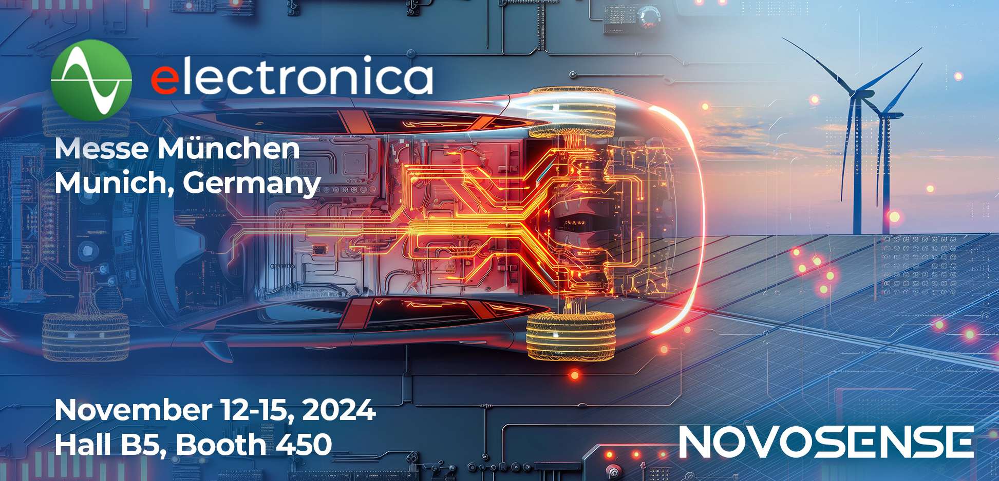 NOVOSENSEは、インテリジェントカー、電動化、産業制御に関する最新の研究開発成果をelectronica 2024に発表